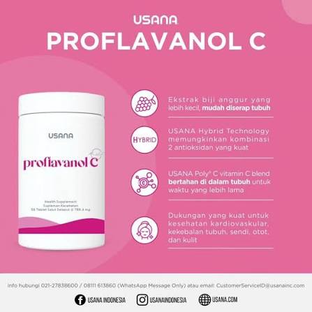 Usana Proflavanol C 56 Tablet Suplemen Vitamin C & Grape Seed Extract