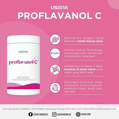 Usana Proflavanol C 56 Tablet Suplemen Vitamin C & Grape Seed Extract