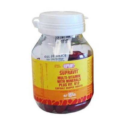 Erela Supravit 60 Kaplet Suplemen Kesegaran dan Kesehatan Tubuh - 3 Botol