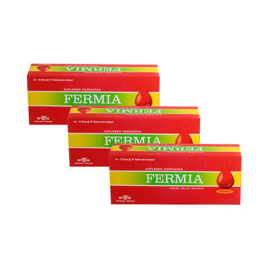 Erela Fermia 100 Tablet Suplemen Memenuhi Kebutuhan Zat Besi - 3 box