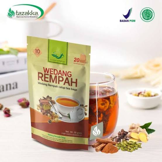 Tazakka Teh Celup Wedang Rempah Herbal 20 Kantung Tea Bags Minuman Kesehatan Antioksidan