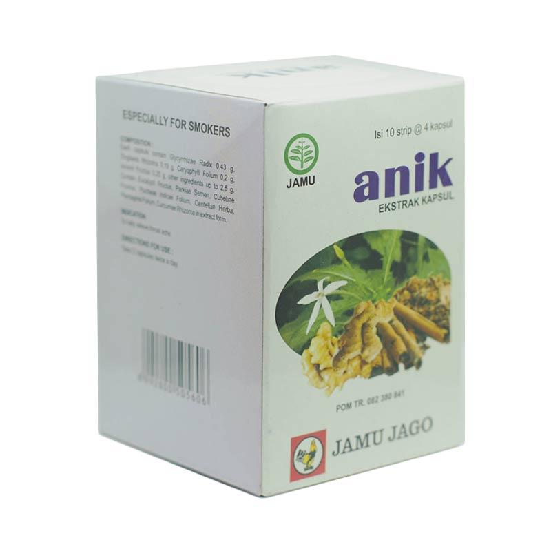 Jamu Jago Anik 40 Kapsul Obat Herbal Membantu Melegakan Tenggorokan
