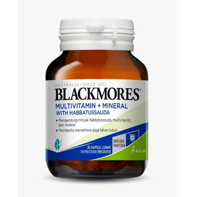 Blackmores Multivitamin dan Minerals Habbatussauda 30 Kapsul Memelihara Daya Tahan Tubuh - Pusat Farma