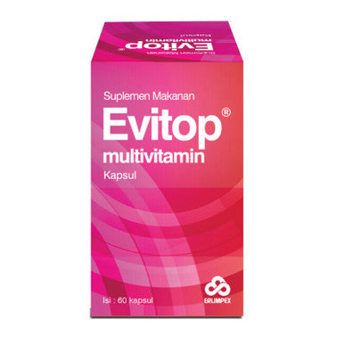Erlimpex Evitop Multivitamin 60 Kapsul Suplemen Memelihara Kesehatan