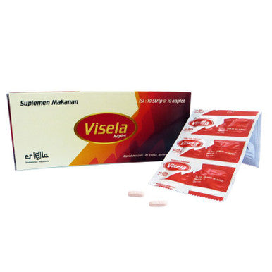 Erela Visela 100 Kaplet Suplemen Memenuhi Kebutuhan Asam Folat - 2 Box