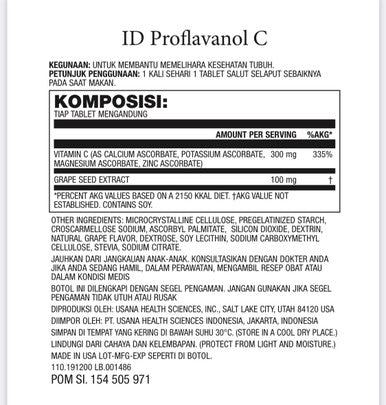 Usana Proflavanol C 56 Tablet Suplemen Vitamin C & Grape Seed Extract