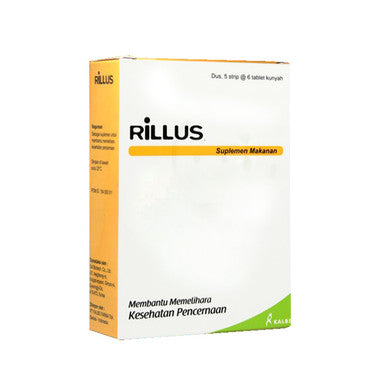 Kalbe Rillus 30 Tablet Kunyah Probiotik Prebiotik Suplemen Pencernaan - Pusat Farma