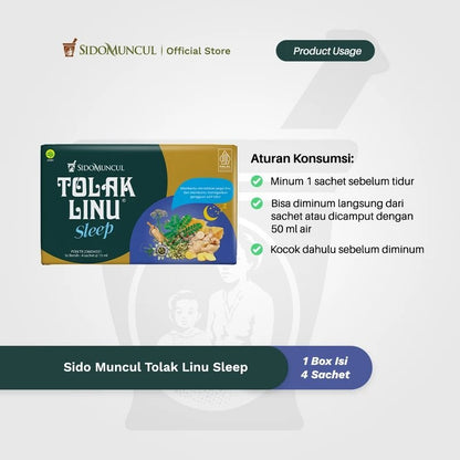 Sido Muncul Tolak Linu Sleep Herbal Alami Mengatasi Susah Tidur dan Meredakan Pegal Linu - 4 Box