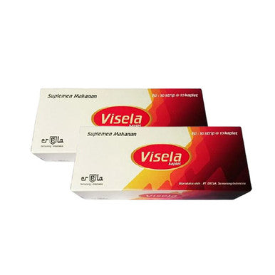 Erela Visela 100 Kaplet Suplemen Memenuhi Kebutuhan Asam Folat - 2 Box